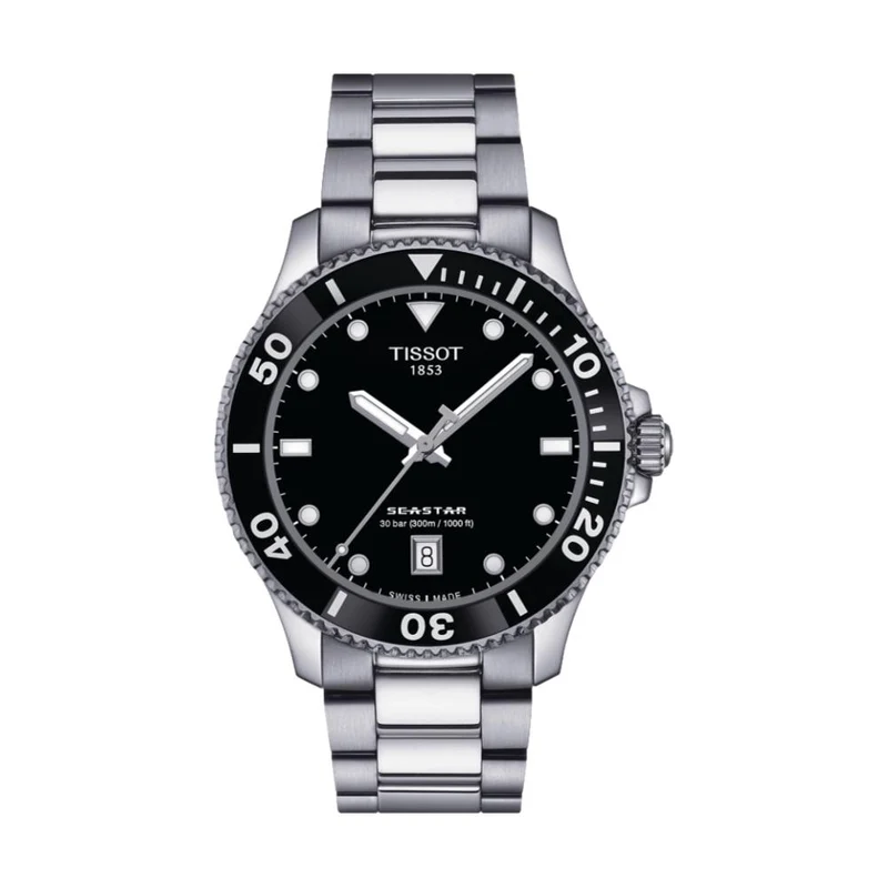 Seastar 1000 Quartz 40mm - Black on Bracelet