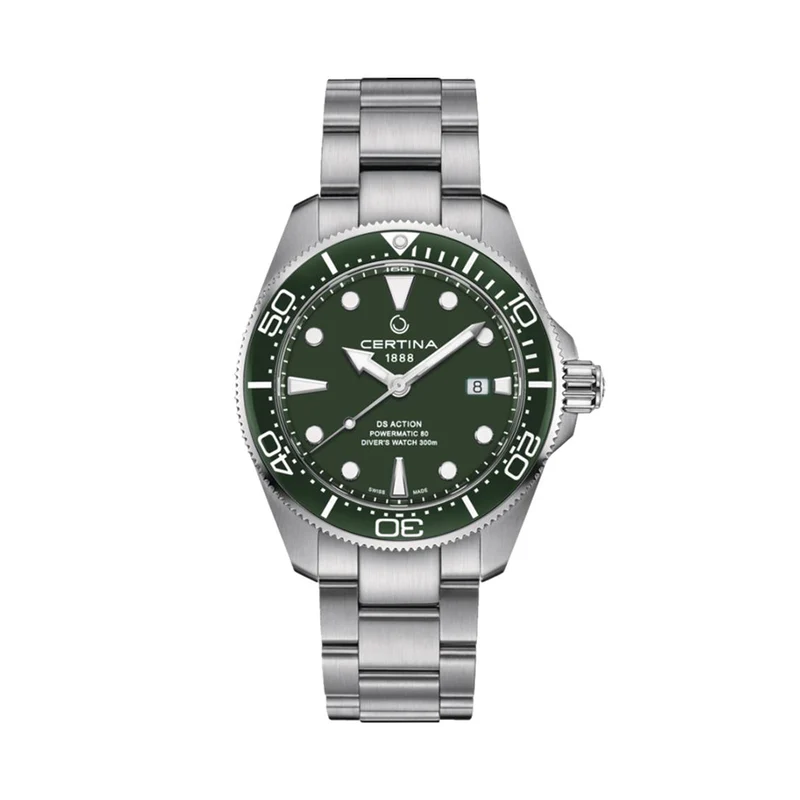 DS Action Diver Powermatic 80 43mm - Green on Bracelet