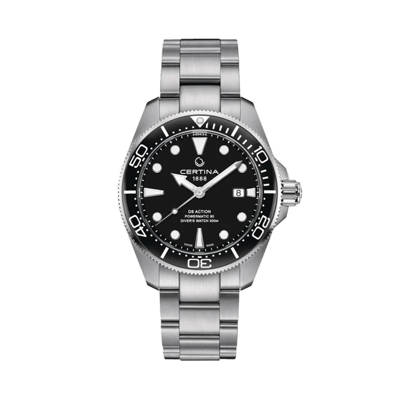 DS Action Diver Powermatic 80 43mm - Black on Bracelet