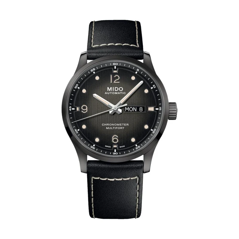Multifort M Chronometer Anthracite PVD 42mm - Black on Leather Strap