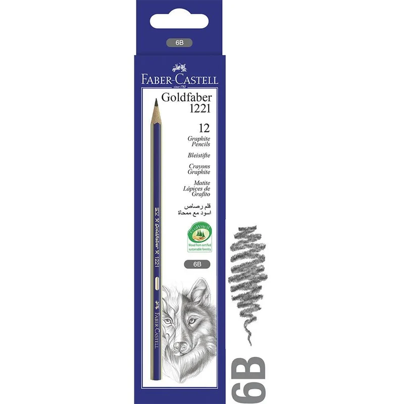 Faber-Castell Goldfaber Pencils 6B Box 12