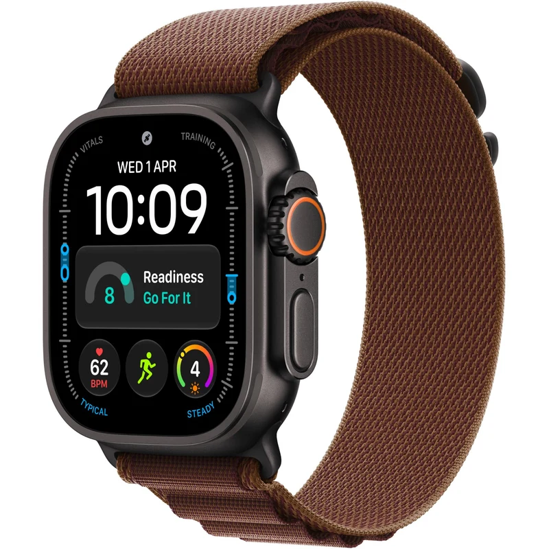Apple Watch Ultra 4 49mm Black Titanium Case GPS + Cellular Alpine Loop (S) [Burgundy]