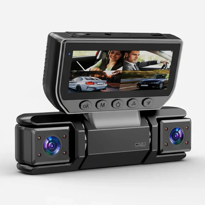 Sistema Dashcam con 4 Telecamere e WiFi per Sicurezza a 360 Gradi in Auto