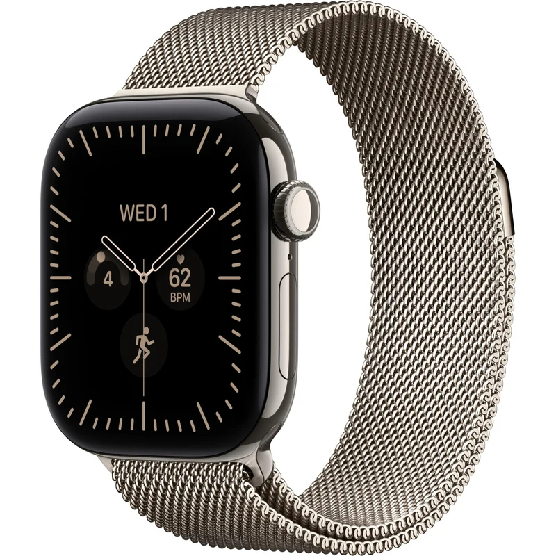 Apple Watch Series 12 42mm Natural Titanium Case GPS + Cellular Natural Milanese Loop