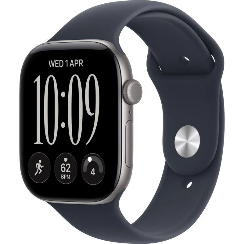 Apple Watch Series 12 46mm Space Grey Aluminium Case GPS + Cellular Sport Band (M/L) [Navy Blue]