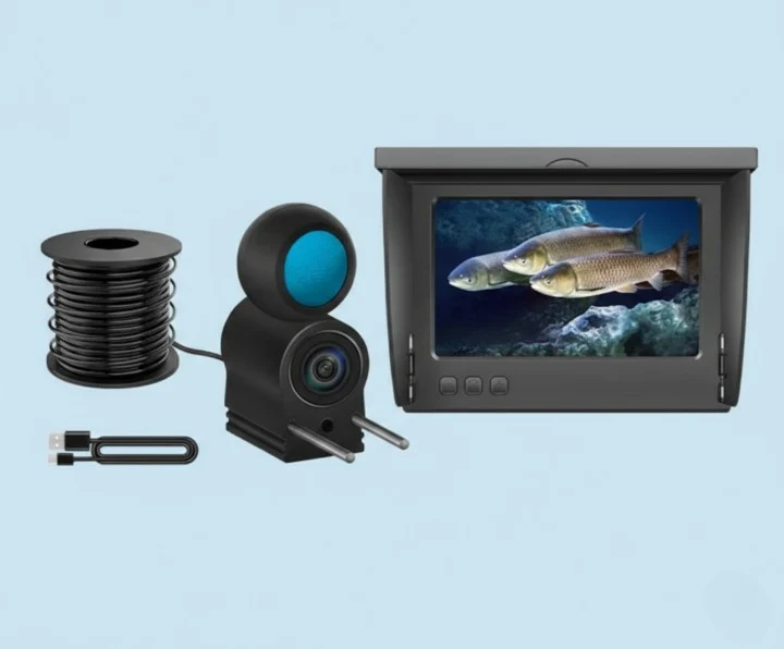 DeepSight Telecamera Subacquea - Visione Chiara Sotto l'Acqua - Schermo da 4,3”