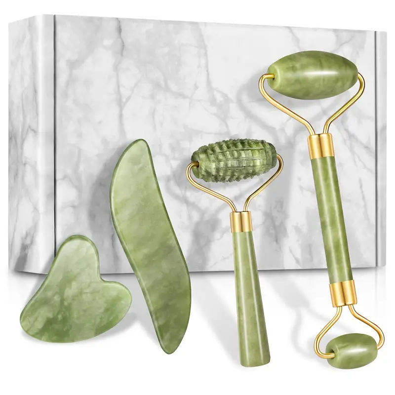 RollPro | Set di Rulli per Viso in Giada Gua Sha (4PCS)