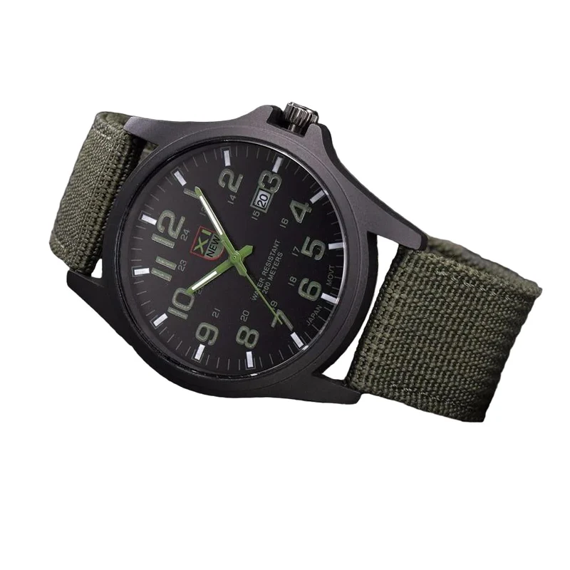 Orologio Militare Robusto per Uomini con Cronometro e Luce