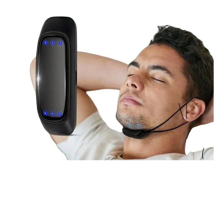 Dispositivo Smart Anti Ronzio EMS Pulse Stop Snore Portatile Comodo Sonno Bene Stop Snore Cura della Salute Aiuto per Apnea del Sonno USB