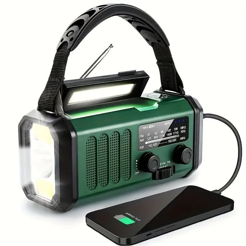 EcoPower Radio di Emergenza – Radio d'Emergenza con Solare, Torcia e Funzione di Ricarica USB