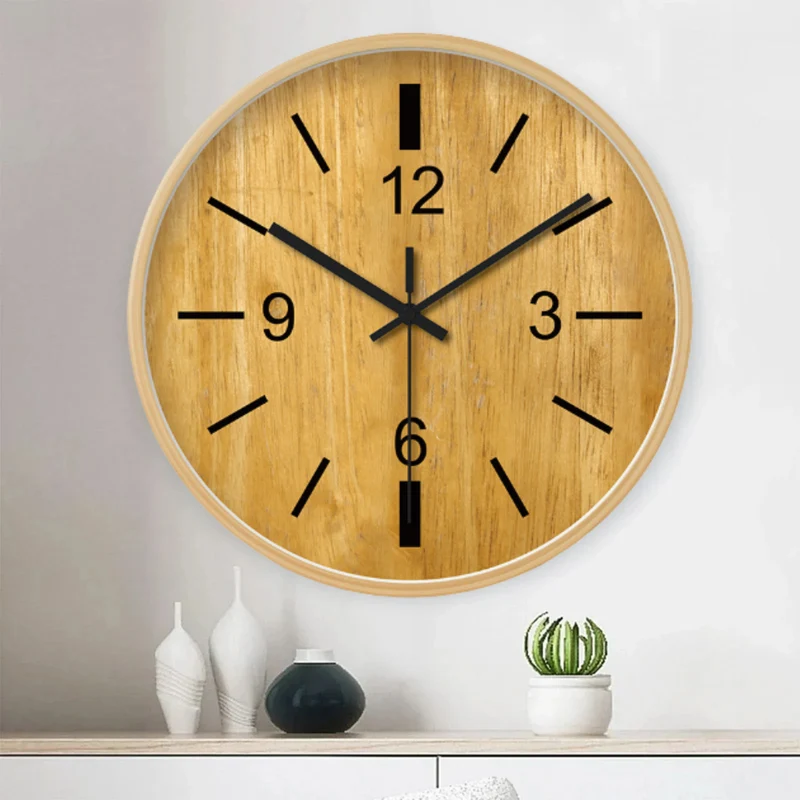 Orologio da Parete in Legno – Orologio Elegante in Design Naturale per Ambienti Calmi ed Eleganti