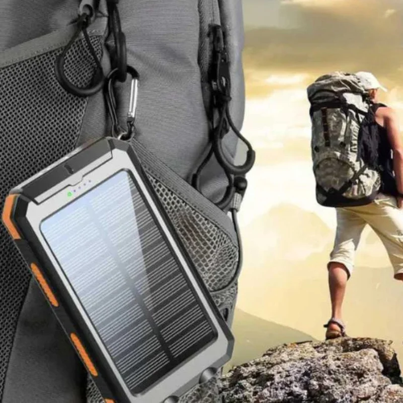 Batteria Solare da 10.000mAh – Alimentazione di Emergenza, Pioggia o Sole