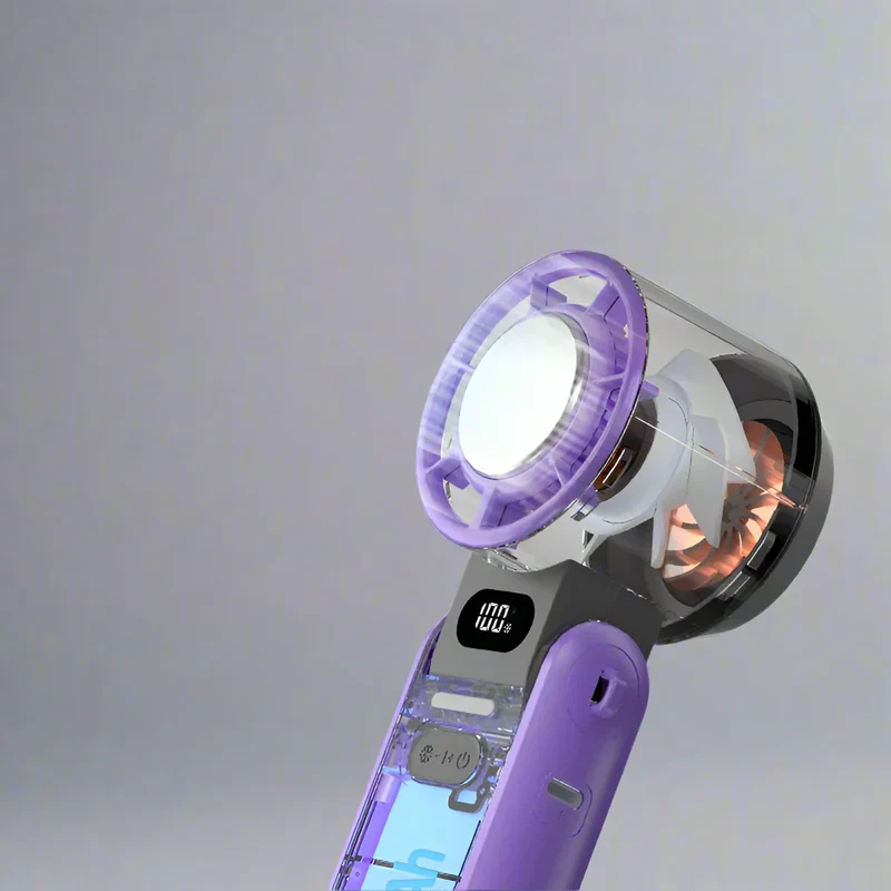 CoolityGo Ventilatore Portatile con Tecnologia Ice-Cool | 100 Velocità | Batteria da 3600mAh | Pieghevole e Ultra Leggero