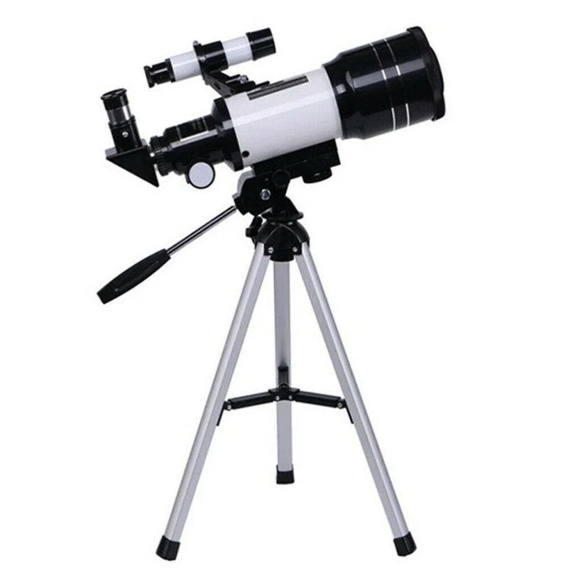 Telescopio Professionale 300/70mm | Telescopio Refrattore Portatile per Osservazione Astronomica con Treppiede e Adattatore per Smartphone