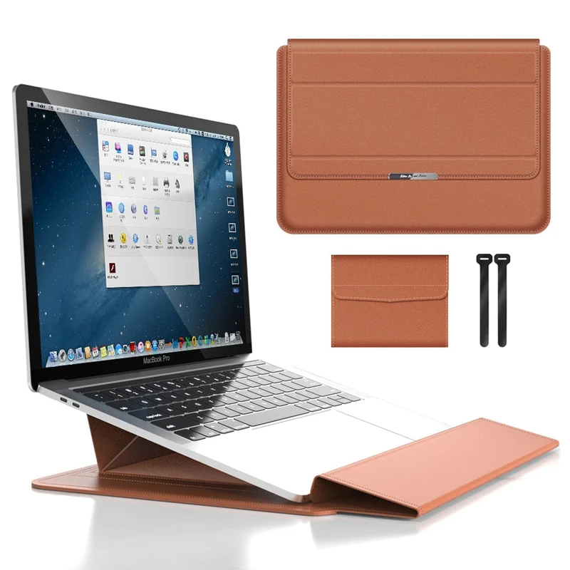 Borsa pieghevole protettiva 2-in-1 per laptop | Custodia premium con funzione di supporto