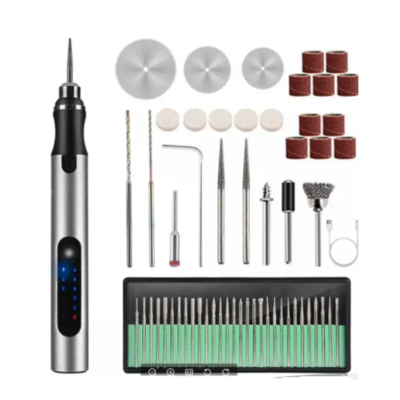 EngravePro – Set di strumenti per incisione elettrica di precisione con vari accessori per progetti fai-da-te