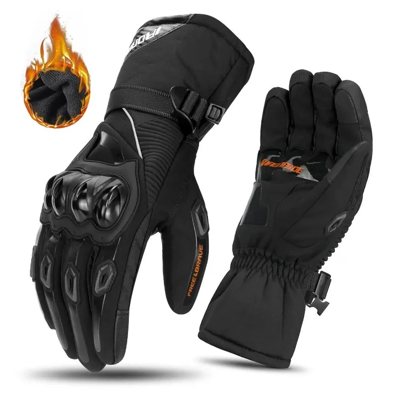 GUANTI Moto THERMOGRIP – Guanti invernali impermeabili per moto con isolamento a 3 strati e protezione in fibra di carbonio