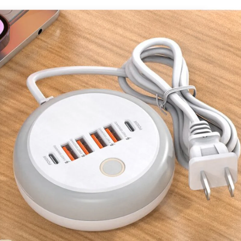 Striscia Elettrica Multifunzionale con Caricatori USB – 3 Porte USB-A e 3 Porte Type-C, Ideale per Casa e Ufficio