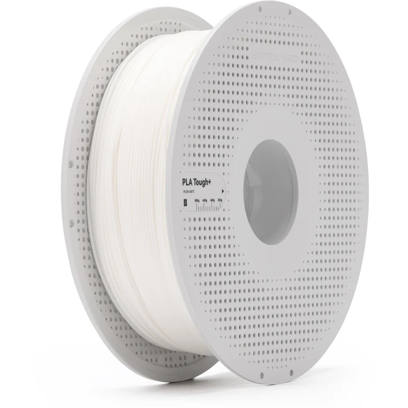 Bamulab PLA Tough+ 3D Printer Filament With Spool (White) [1kg]