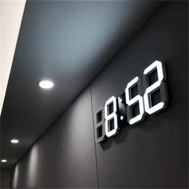 Orologio da Parete LED Futuristico – Design Minimalista con Display Intelligente del Tempo