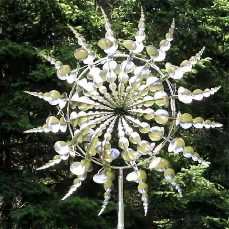 Anti-Ruggine Kinetic Metal Wind Spinner Mulino a Vento per Decorazione Giardino Esterno e Paesaggistica