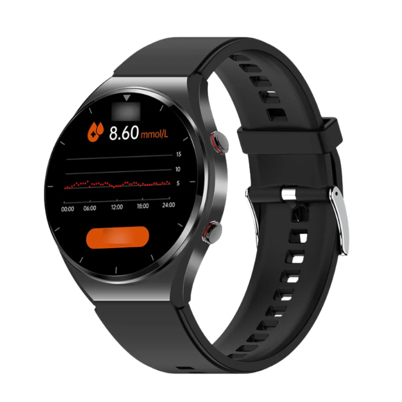 Misurazione della glicemia con un clic|Glicemia Pressione sanguigna ECG|ECG HRV Monitoraggio della frequenza cardiaca Orologio Smart Health