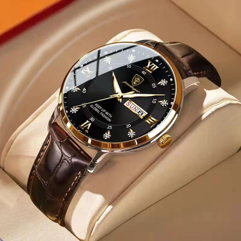 Orologio da Polso Luminoso Impermeabile da Uomo – Design Classico in Acciaio Inossidabile con Display Luminoso