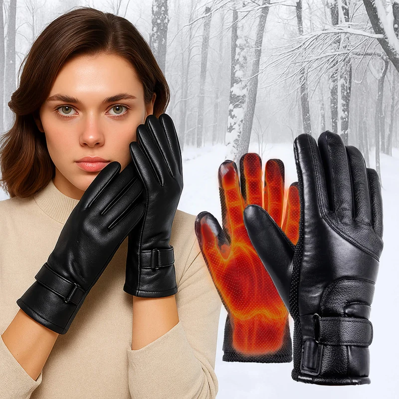 Guanti Riscaldati per Donne UK – Guanti Invernali Termici Impermeabili per Signore con Touch Screen e Design Riscaldabile USB