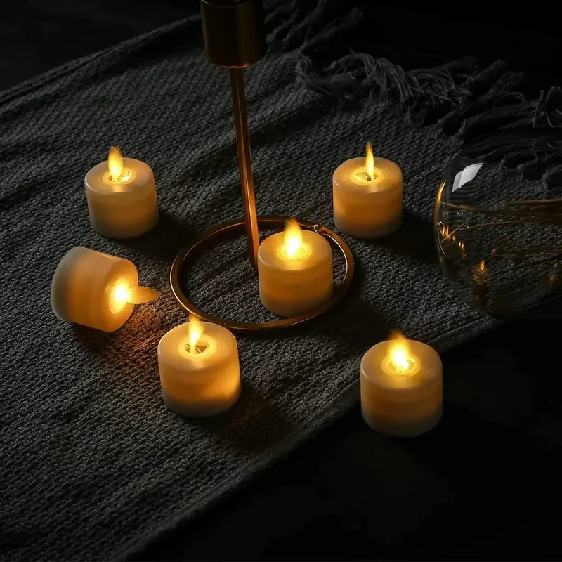 6 Pezzi Candele Realistiche Senza Fiamma con Telecomando