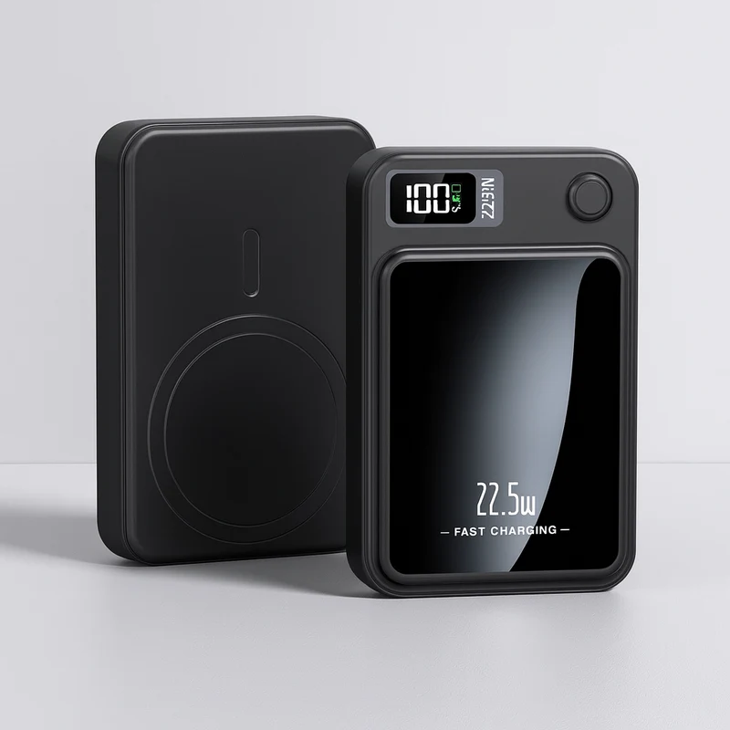 Powerbank Portatile 20000mAh con Ricarica Veloce 22,5W e Alimentazione Senza Fili – Sottile e Mobile