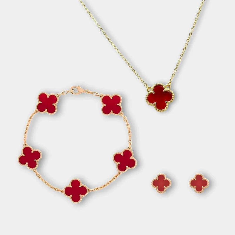 Charmify - Set di gioielli di lusso con collana, bracciale e orecchini