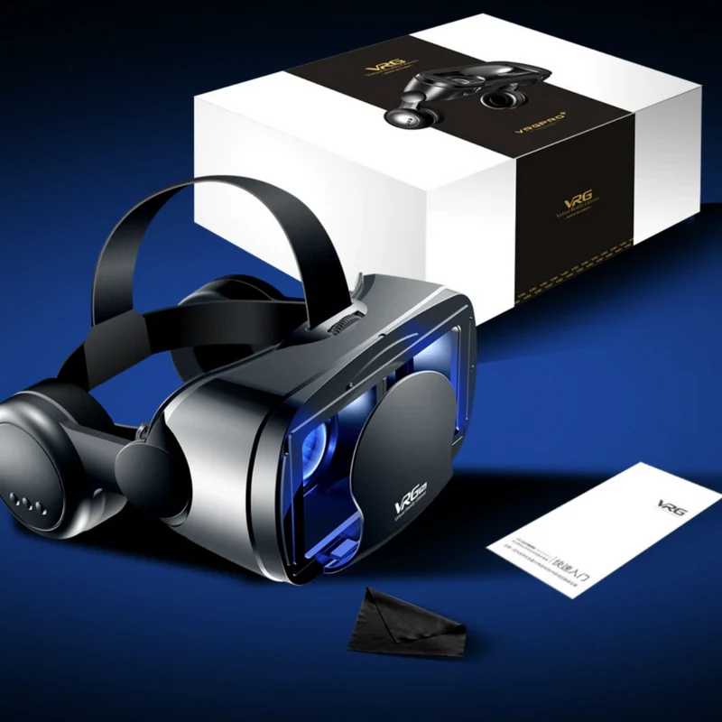 Lunero Reality PRO+ | Smart VR Glasses con Cuffie Integrate per iPhone & Android