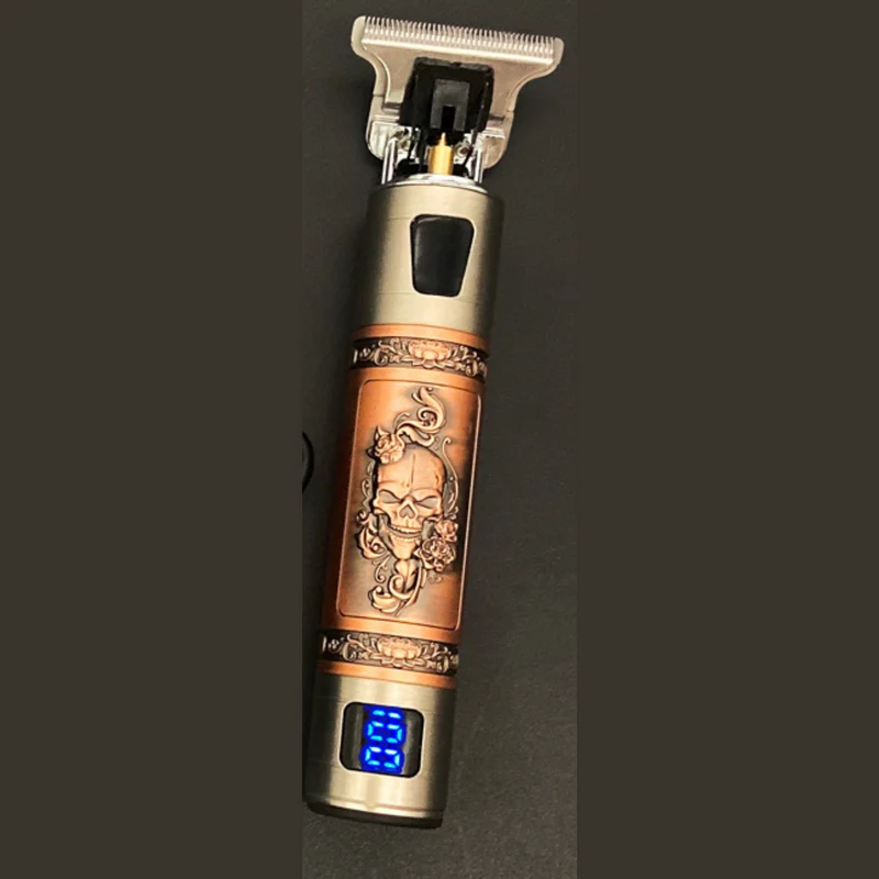 Lunero Skull Vintage Trimmer | La tendenza di De Barber di quest'anno! - Ricaricabile incl. Accessori