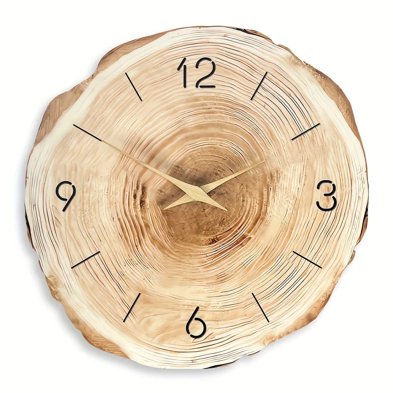 Orologio da Parete in Legno Silenzioso Dandy - Texture Realistica