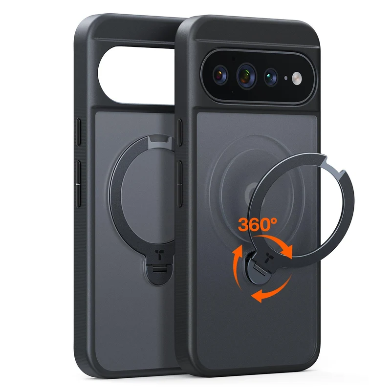 Torras Ostand Q3 Spin Case for Pixel 11 Pro (Black)