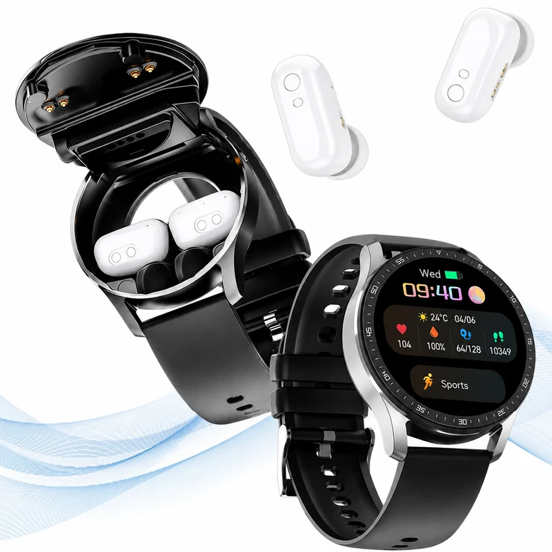 PrestigeTrack EchoWrist | Smartwatch con Auricolari Bluetooth per Monitoraggio Fitness e Salute