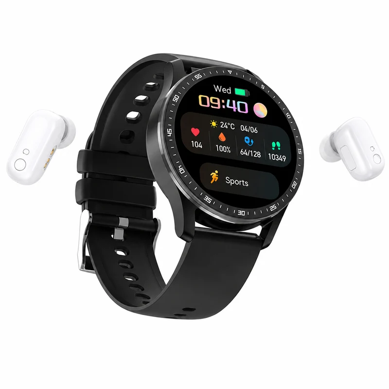 PrestigeTrack EchoWrist | Smartwatch con Auricolari Bluetooth per Monitoraggio Fitness e Salute