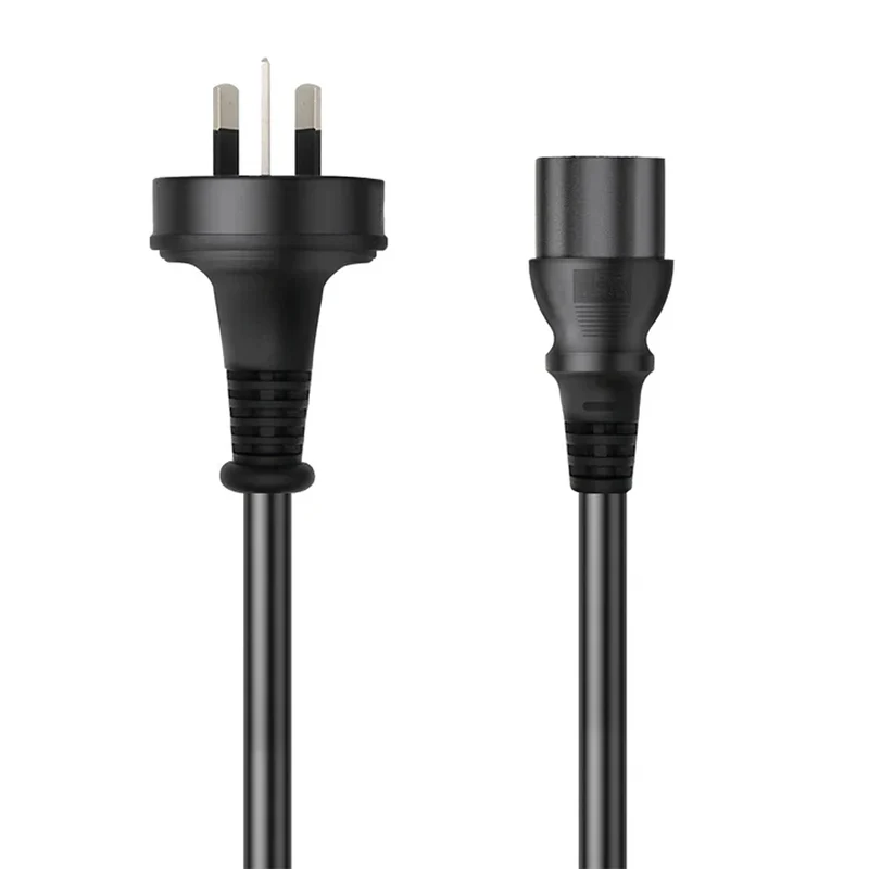 Cruxtec 3 Pin AU Male to Female IEC-C13 Power Cable 2m (PTP-100-2MBK)