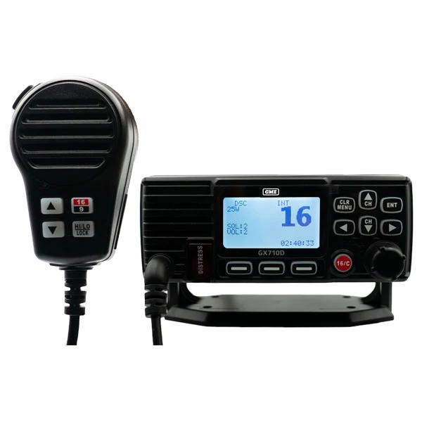 GME GX710D VHF DSC Marine Fixed Mount Radio - Black