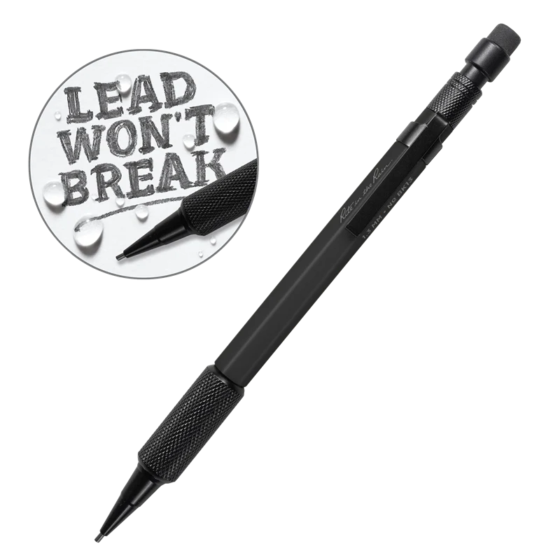 Rite In The Rain Mechanical Clicker Pencil with Clip Refillable - Black with Black Lead