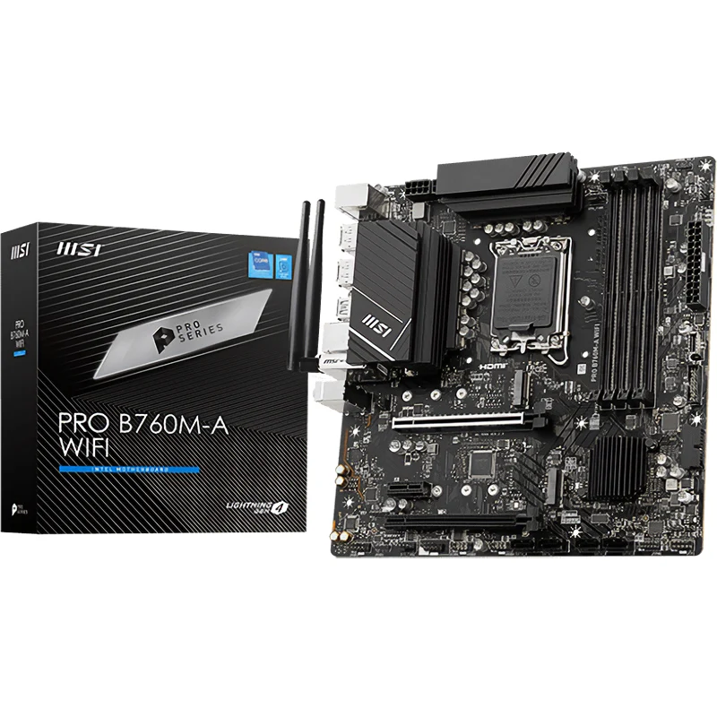 MSI Pro B760M-A WiFi DDR5 LGA 1700 mATX Motherboard (PRO B760M-A WIFI)